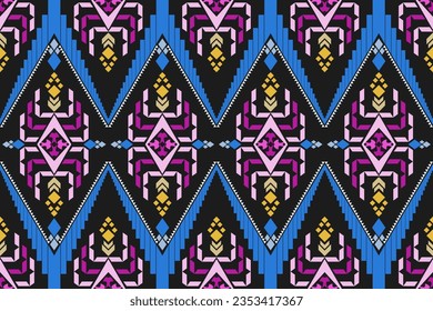 Geometric ethnic pattern seamless, Abstract seamless pattern. Design for fabric, curtain, background, carpet, wallpaper, clothing, wrapping, Batik, fabric,Vector illustration background.