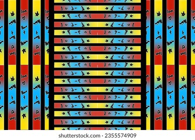 Étnica geométrica, sin costuras de patrón, patrón abstracto sin fisuras, ikat de bordado. Diseño para tela, alfombra, papel pintado, ropa, envoltura, Batik, tela,Fondo de ilustración vectorial 