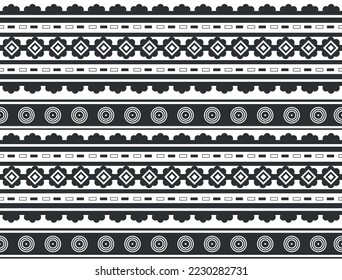 Geometric ethnic pattern seamless black and white art seamless pattern. Design for fabric, curtain, background, carpet, wallpaper, clothing, wrapping, Batik, fabric,Vector illustration, flyer 
