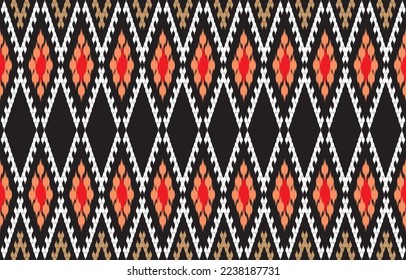 Geometric ethnic pattern seamless brown color oriental. seamless pattern. Design for fabric, curtain, background, carpet, wallpaper, clothing, wrapping, batik, vector illustration. pattern style.