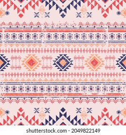 Geometric ethnic pattern seamless color oriental. seamless pattern. Design for fabric, curtain, background, carpet,wallpaper, clothing, wrapping, Batik, fabric,Vector illustration