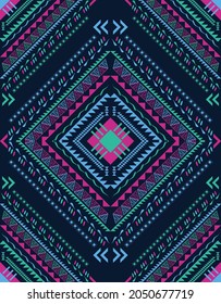 Geometric ethnic pattern seamless color oriental. seamless pattern. Design for fabric, curtain, background, carpet,wallpaper, clothing, wrapping, Batik, fabric,Vector illustration
