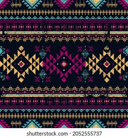 Geometric ethnic pattern seamless color oriental. seamless pattern. Design for fabric, curtain, background, carpet,wallpaper, clothing, wrapping, Batik, fabric,Vector illustration