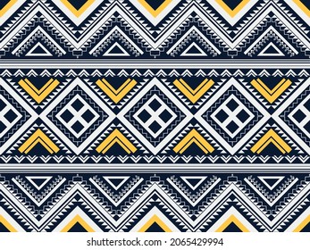 Patrón geométrico étnico de color oriental sin fisuras. patrón impecable. Diseño para tela, cortina, fondo, alfombra, papel pintado, ropa, envoltura, Batik, tela,Ilustración vectorial