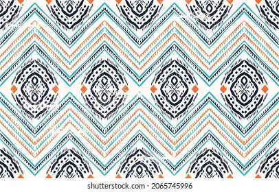 Geometric ethnic pattern seamless color oriental. seamless pattern. Design for fabric, curtain, background, carpet,wallpaper, clothing, wrapping, Batik, fabric,Vector illustration