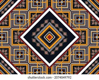 Geometric ethnic pattern seamless color oriental. seamless pattern. Design for fabric, curtain, background, carpet,wallpaper, clothing, wrapping, Batik, fabric,Vector illustration