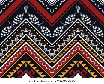 Geometric ethnic pattern seamless color oriental. seamless pattern. Design for fabric, curtain, background, carpet,wallpaper, clothing, wrapping, Batik, fabric,Vector illustration