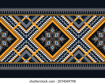 Patrón geométrico étnico de color oriental sin fisuras. patrón impecable. Diseño para tela, cortina, fondo, alfombra, papel pintado, ropa, envoltura, Batik, tela,Ilustración vectorial