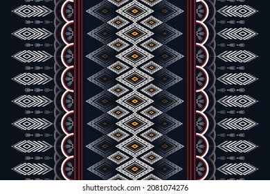 Patrón geométrico étnico de color oriental sin fisuras. patrón impecable. Diseño para tela, cortina, fondo, alfombra, papel pintado, ropa, envoltura, Batik, tela,Ilustración vectorial