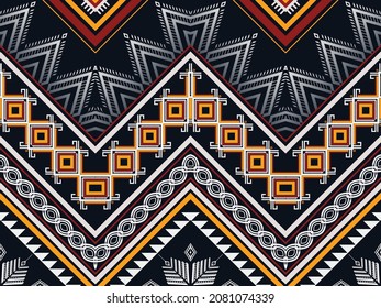 Geometric ethnic pattern seamless color oriental. seamless pattern. Design for fabric, curtain, background, carpet,wallpaper, clothing, wrapping, Batik, fabric,Vector illustration