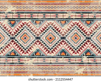 Geometric ethnic pattern seamless color oriental. seamless pattern. Design for fabric, curtain, background, carpet,wallpaper, clothing, wrapping, Batik, fabric,Vector illustration