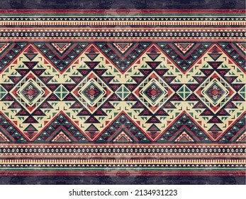 Geometric ethnic pattern seamless color oriental. seamless pattern. Design for fabric, curtain, background, carpet,wallpaper, clothing, wrapping, Batik, fabric,Vector illustration