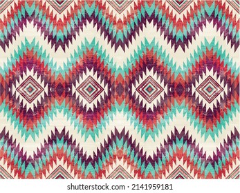 Geometric ethnic pattern seamless color oriental. seamless pattern. Design for fabric, curtain, background, carpet,wallpaper, clothing, wrapping, Batik, fabric,Vector illustration