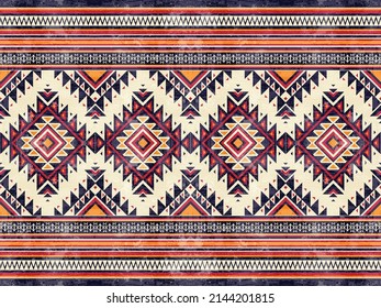 Geometric ethnic pattern seamless color oriental. seamless pattern. Design for fabric, curtain, background, carpet,wallpaper, clothing, wrapping, Batik, fabric,Vector illustration