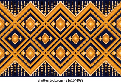 Patrón geométrico étnico de color oriental sin fisuras. patrón impecable. Diseño para tela, cortina, fondo, alfombra, papel pintado, ropa, envoltura, Batik, tela,Ilustración vectorial