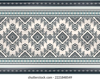 Patrón geométrico étnico de color oriental sin fisuras. patrón impecable. Diseño para tela, cortina, fondo, alfombra, papel pintado, ropa, envoltura, Batik, tela,Ilustración vectorial