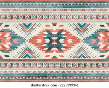 Geometric ethnic pattern seamless color oriental. seamless pattern. Design for fabric, curtain, background, carpet ,wallpaper, clothing,  fabric,Vector illustration