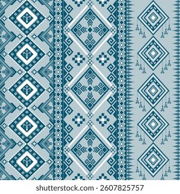 Geometric ethnic pattern seamless color oriental. Design for fabric, curtain, background, carpet,wallpaper, clothing, wrapping, Batik, fabric,Vector illustratio