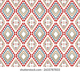geometric ethnic pattern seamless color oriental. Background, Design curtain, carpet, wallpaper, clothing, wrapping, Batik, vector illustration
