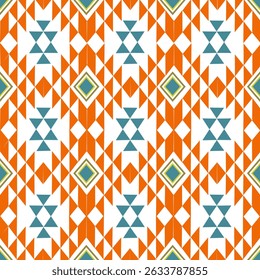 padrão étnico geométrico cor sem costura oriental. Plano de fundo, Design cortina, tapete, papel de parede, roupas, envoltório, Batik, ilustração vetorial

