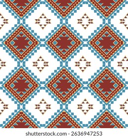 geometric ethnic pattern seamless color oriental. Background, Design curtain, carpet, wallpaper, clothing, wrapping, Batik, vector illustration

