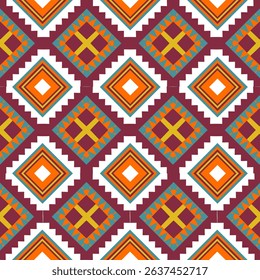 geometric ethnic pattern seamless color oriental. Background, Design curtain, carpet, wallpaper, clothing, wrapping, Batik, vector illustration
