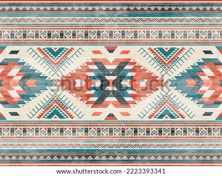 Geometric ethnic pattern seamless color oriental. seamless pattern. Design for fabric, curtain, background, carpet ,wallpaper, clothing,  fabric,Vector illustration