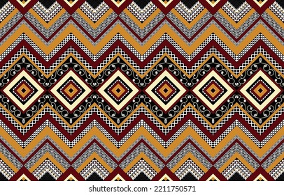 Geometric ethnic pattern seamless colorful oriental style. seamless pattern. for curtain, background, carpets, wallpaper, clothing,tile, wrapping, Batik, prints,Vector illustration. pattern style