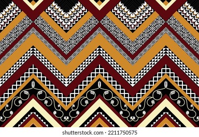 Geometric ethnic pattern seamless colorful oriental style. seamless pattern. for curtain, background, carpets, wallpaper, clothing,tile, wrapping, Batik, prints,Vector illustration. pattern style