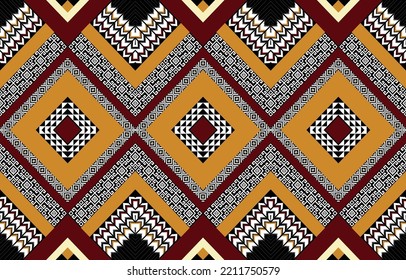 Geometric ethnic pattern seamless colorful oriental style. seamless pattern. for curtain, background, carpets, wallpaper, clothing,tile, wrapping, Batik, prints,Vector illustration. pattern style