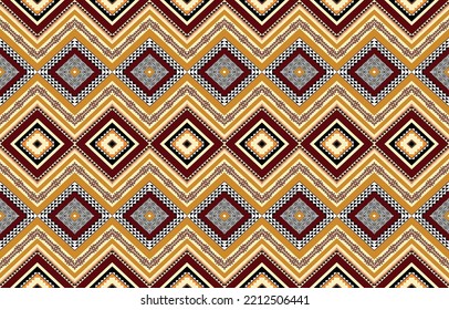 Geometric ethnic pattern seamless colorful oriental. seamless pattern. Design for fabric, curtain, background, carpet, wallpaper, clothing, wrapping, Batik, fabric, linoleum, Vector illustration. 