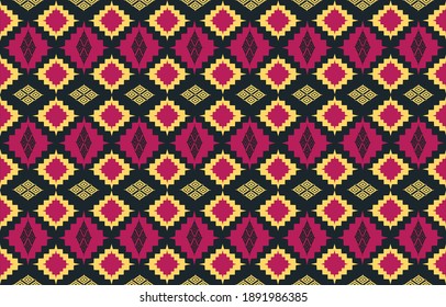 Geometric ethnic pattern seamless design for background, wallpaper, fabric, textile.