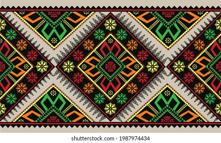 Geometric ethnic pattern seamless .seamless pattern. Design for fabric, curtain, background, carpet, wallpaper, clothing, wrapping, Batik, fabric, Vector illustration.