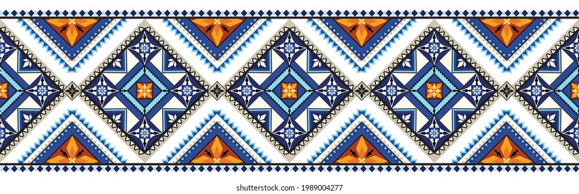 Geometric ethnic pattern seamless .seamless pattern. Design for fabric, curtain, background, carpet, wallpaper, clothing, wrapping, Batik, fabric, Vector illustration.