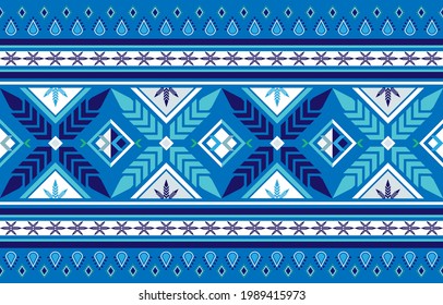 Geometric ethnic pattern seamless. Design for background,carpet,wallpaper,clothing,wrapping,Batik,fabric,Vector illustration embroidery style.