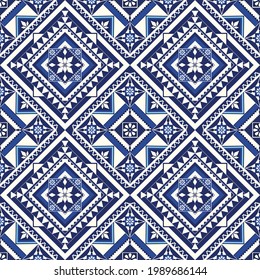 Patrón étnico geométrico sin fisuras. Diseño para tela, cortina, fondo, alfombra, papel pintado, ropa, envoltura, Batik, tela, ilustración vectorial.