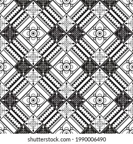 Geometric ethnic pattern seamless .seamless pattern. Design for fabric, curtain, background, carpet, wallpaper, clothing, wrapping, Batik, fabric, Vector illustration.