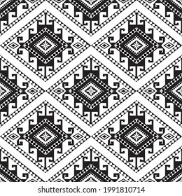 Geometric ethnic pattern seamless .seamless pattern. Design for fabric, curtain, background, carpet, wallpaper, clothing, wrapping, Batik, fabric, Vector illustration.