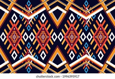 Geometric ethnic pattern seamless design for background or wallpaper.