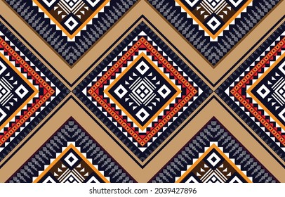 Geometric ethnic pattern seamless design for background or wallpaper.
