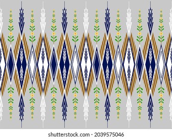 Geometric ethnic pattern seamless design for background or wallpaper.