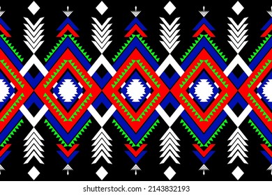 Patrón étnico geométrico diseño sin fisuras para papel de pared, fondo, tela, cortina, alfombra, ropa, batik, envoltura.