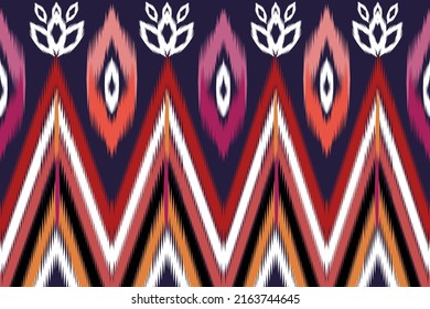 Geometric ethnic pattern seamless design for background or wallpaper.