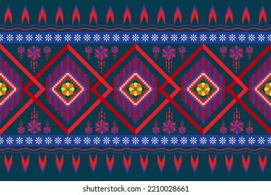 Geometric ethnic pattern seamless design for background or wallpaper.