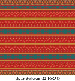 Geometric ethnic pattern seamless design with copy space. Premium Vector. for fashion prints decoration, fabric, wallpaper and all prints.