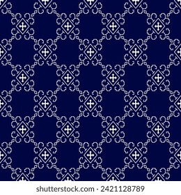 Patrón étnico geométrico sin fisuras. patrón impecable. Diseño para tela, cortina, fondo, alfombra, papel pintado, ropa, envoltura, Batik, tela, ilustración vectorial. patrón