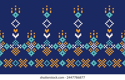 Geometric ethnic pattern seamless design for background or wallpaper.