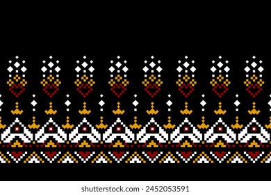 Geometric ethnic pattern seamless design for background or wallpaper.