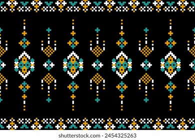 Geometric ethnic pattern seamless design for background or wallpaper.