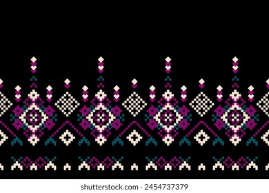 Geometric ethnic pattern seamless design for background or wallpaper.